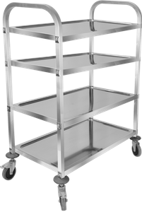 Stainless Steel Four Layers Dinning Cart( Square Tube)
