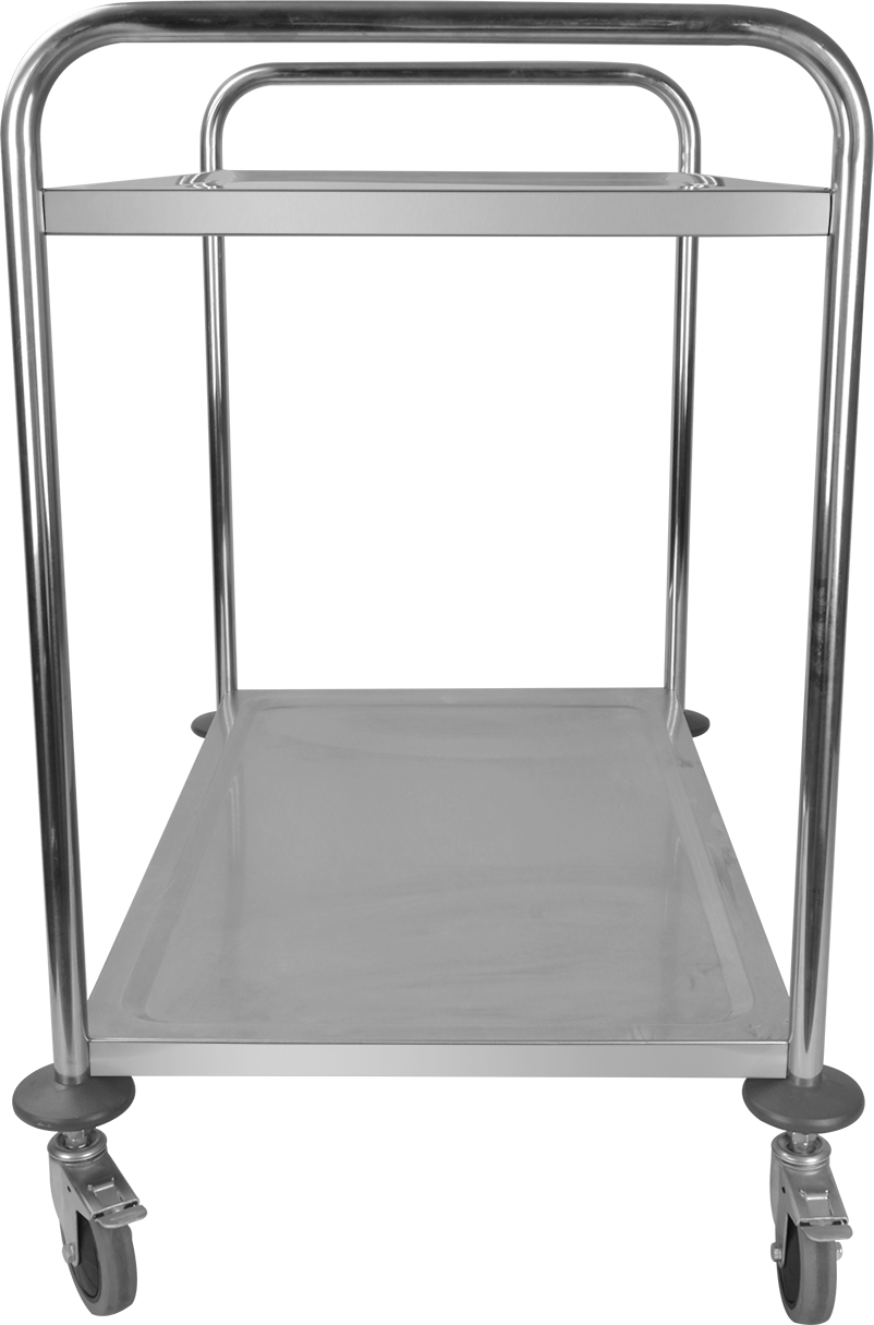 Stainless Steel Two-layers Dining Cart( Square Tube)
