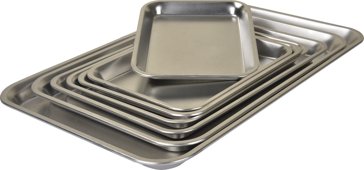 Shallow Stainless Steel Serving Tray